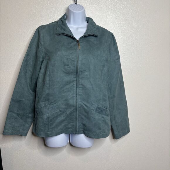 Vintage Koret Polyester Suede green jacket women’s medium. - Picture 12 of 12